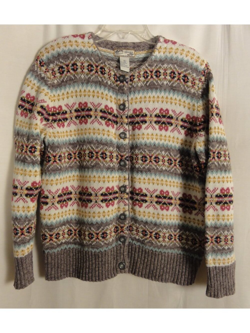 HEIRLOOM COLLECTIBLES beautiful Vintage 2004 gray sweater size medium